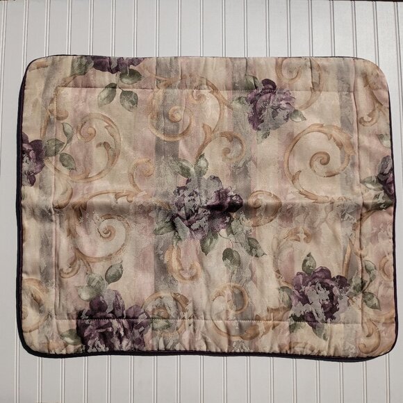 CROSCILL Pillow Sham SINGLE Chambord Cassis Amethyst Standard Purple Floral Vtg - Picture 1 of 12